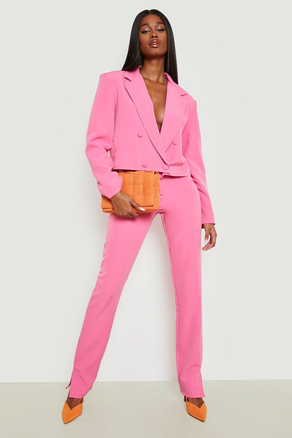 Pink dress 2025 pants womens